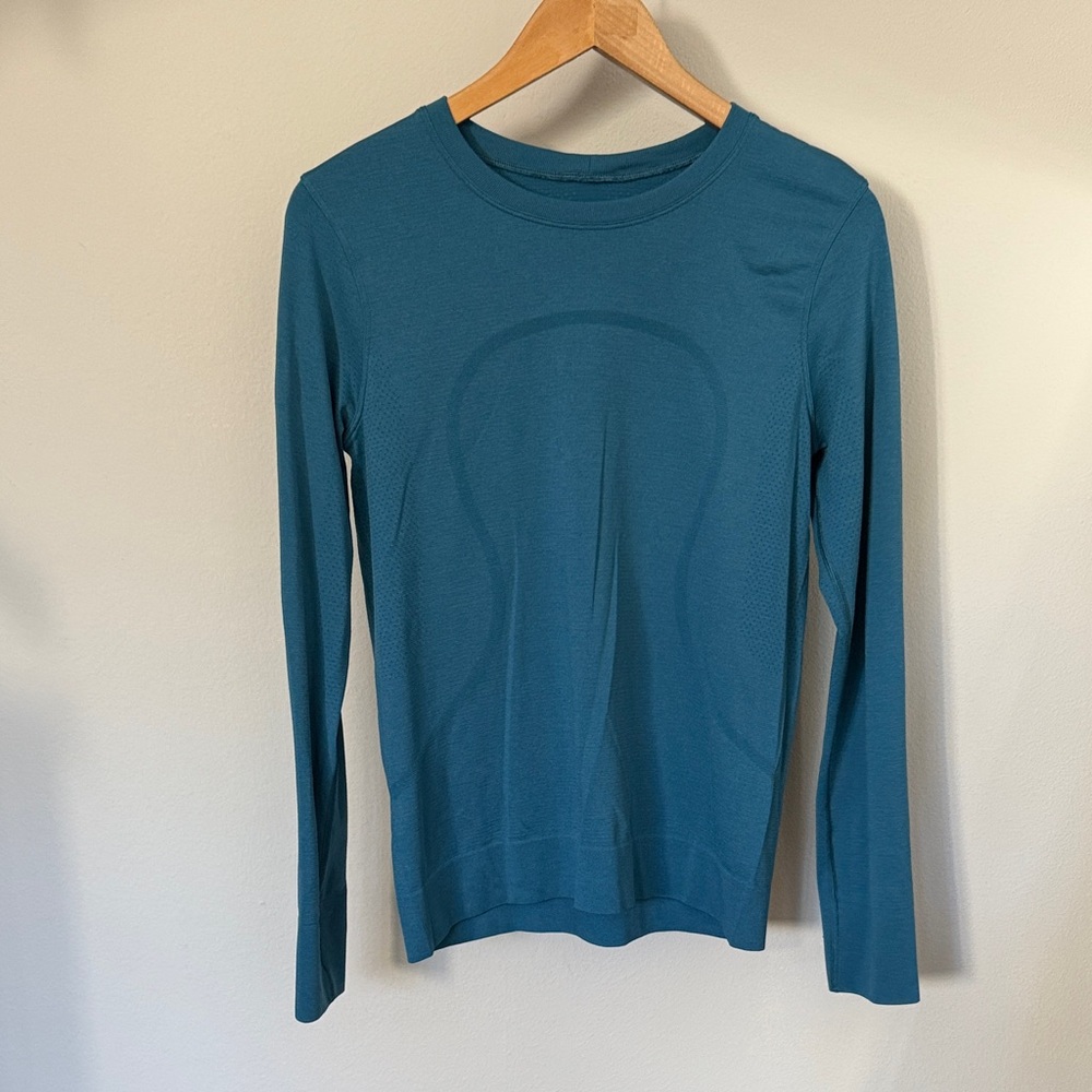lululemon athletica Swiftly Relaxed Teal Long Sleeve Top